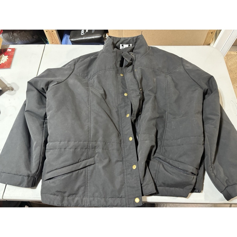 Back in the Saddle Jacket Zip And Snap‎ Black Size 3X With Pockets